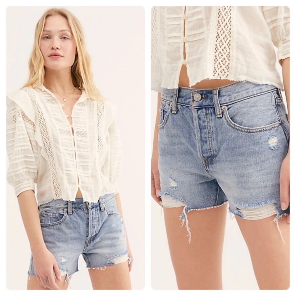 Free people Sofia denim shorts